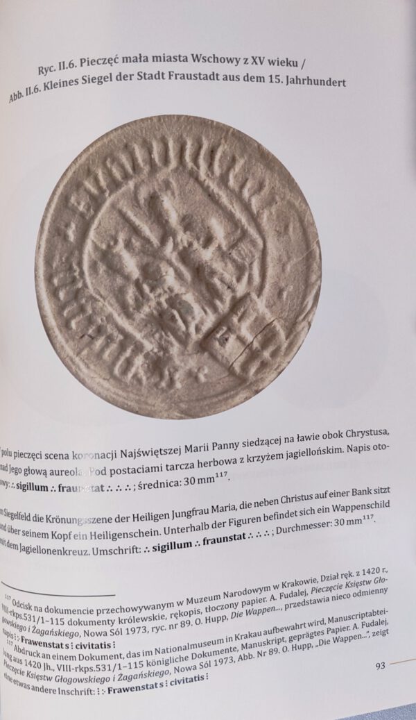 „Podręcznik Polskiej Numizmatyki autorstwa Maxa Kirmisa oraz Katalog pieczęci miast i wsi Ziemi Wschowskiej”  w opracowaniu Ryszarda Piotra Kozłowskiego. - obrazek 4